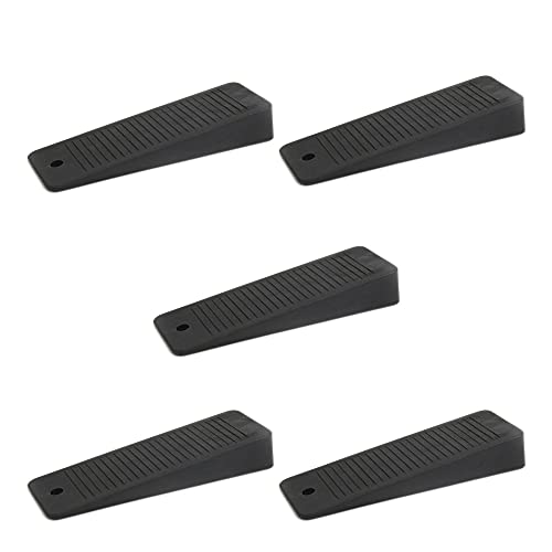 5 x sossai® Türkeil | TSK95 | Türstopper aus Hartgummi | Farbe: Schwarz von Sossai