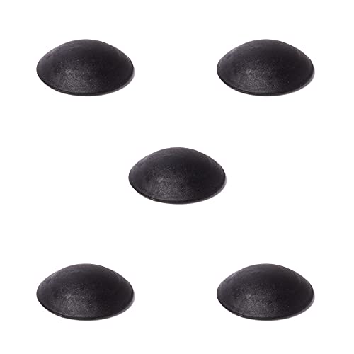 5 x sossai® Türstopper Wand selbstklebend | Türpuffer | TP Spot Black | Ø 40 mm | Farbe: Schwarz | Wandschutz Türklinke | Wandpuffer von Sossai