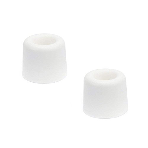 sossai® 2 x Türstopper NTS | Modell: Anke | Höhe: 24mm | Ø: 30mm | Farbe: weiß | Zum Schrauben (Inkl. Befestigungsmaterial) | Bodenmontage von Sossai