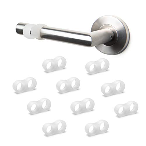 Sossai® Türklinkenpuffer TKP 'Double' | 10 Stück | Farbe: Transparent | Anschlagpuffer, Türstopper, Wandschutz | 1 elastischer Türpuffer 2er Ring von Sossai