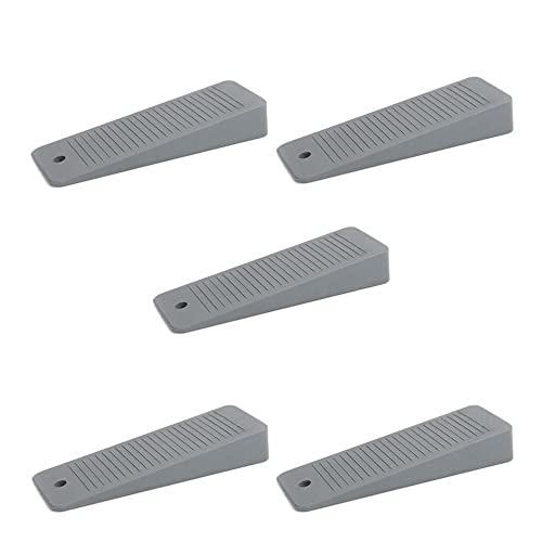 5 x sossai® Türkeil | TSK95 | Türstopper (5 Stk.) aus Hartgummi | Farbe: Grau von Sossai