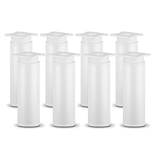 Sossai Weiße Möbelfüße MFR1, 8er Set, 120 mm Höhe, höhenverstellbar, rundes Profil Ø 40 mm, perfekt für Regale und Aufbewahrungsmöbel Sossai Weiße Möbelfüße MFR1, 8er Set, 120 mm Höhe, höhenverstellbar, rundes Profil Ø 40 mm, perfekt für Regale und Aufbewahrungsmöbel von Sossai