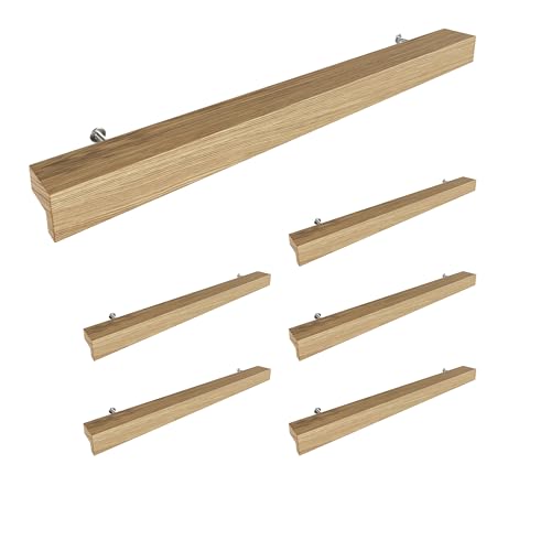 Sossai Holz Möbelgriffe aus Eiche | GAH01 | Lochabstand 192mm, Länge 272mm, 6 Stück Sossai Holz Möbelgriffe aus Eiche | GAH01 | Lochabstand 192mm, Länge 272mm, 6 Stück von Sossai