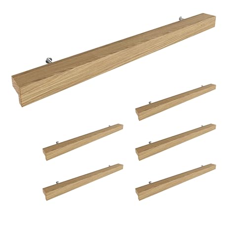Sossai Holz Möbelgriffe aus Eiche | GAH01 | Lochabstand 224mm, Länge 304mm, 6 Stück Sossai Holz Möbelgriffe aus Eiche | GAH01 | Lochabstand 224mm, Länge 304mm, 6 Stück von Sossai