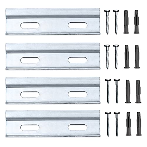 sossai® Dexo Kurzschienen Set | Länge 10 cm | 4x Kurzschiene + Schrauben + Dübel | zum Aufhängen von Küchen-Hängeschränken von Sossai