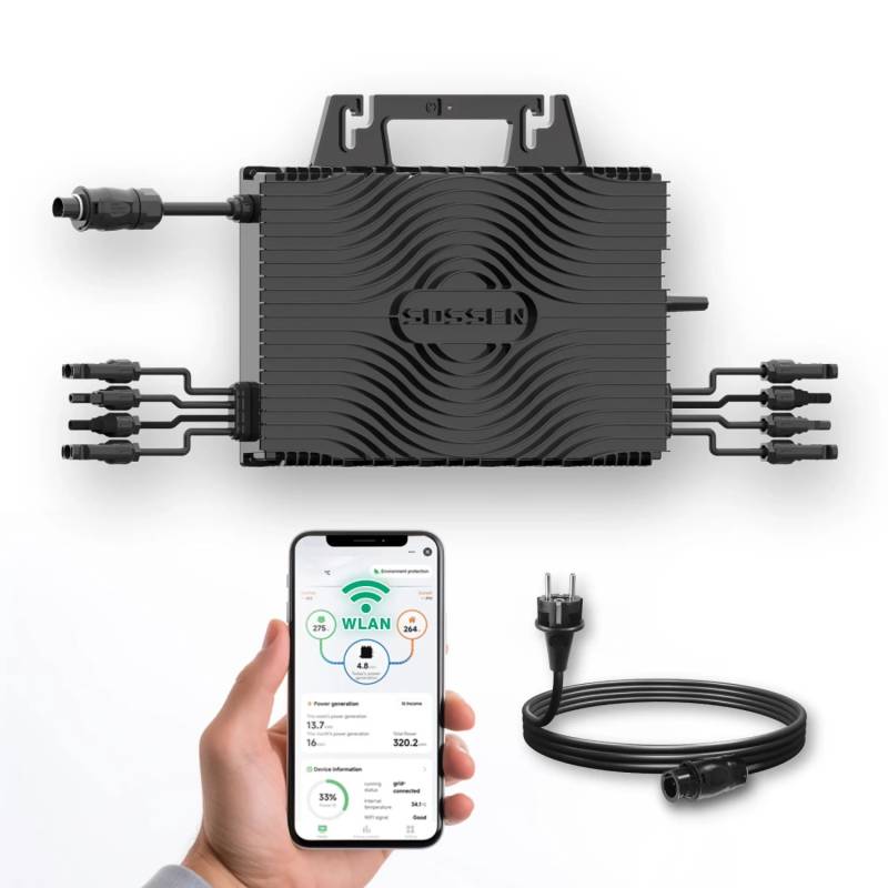 Sossen Micro 2400 Microwechselrichter inkl. 5 m Anschlusskabel 4 MPPT WIFI Sossen Micro 2400 Microwechselrichter inkl. 5 m Anschlusskabel 4 MPPT WIFI von Sossen