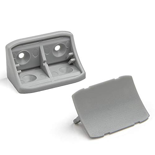 10 Stück Doppel Korpusverbinder Eckverbinder Schrankverbinder Möbelverbinder Winkel für Möbel 24 x 24 x 44 mm Farbe: Hellgrau von SOTECH