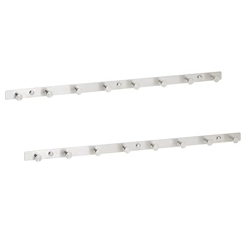 2 x SO-TECH® 8er Hakenleiste JOEL Garderobe Kleiderhaken Edelstahl gebürstet 620 mm von SOTECH