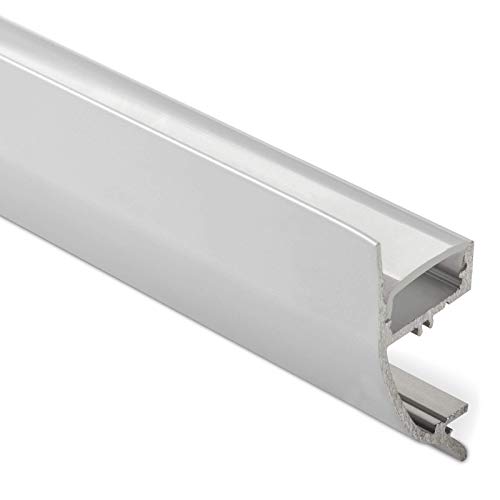 3 x LED Profil-43 Aluminium eloxiert 2000 x 17 x 41 mm mit opaler Abdeckung für LED Streifen bis 12 mm Breite indirekte Beleuchtung Wandprofil Aluprofil Profilleiste Aufbauprofil von SO-TECH® von SOTECH