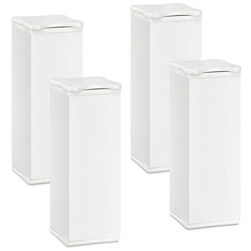 SOTECH 4 Stück Möbelfüße Quebec 120 mm (+ 10 mm) 40 x 40 mm weiß höhenverstellbare Schrankfüße aus Aluminium von SOTECH