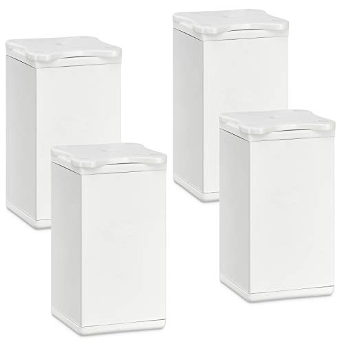 SOTECH 4 Stück Möbelfüße Quebec 80 mm (+ 10 mm) 40 x 40 mm weiß höhenverstellbare Sockelfüße aus Aluminium von SOTECH