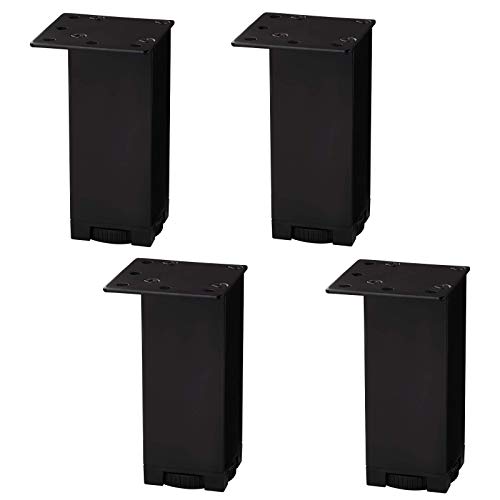 4 Stück Möbelfüße Romeo schwarz Höhe 100 mm verstellbar Möbelbeine Schrankfüße Sockelfüße von SO-TECH® von SOTECH