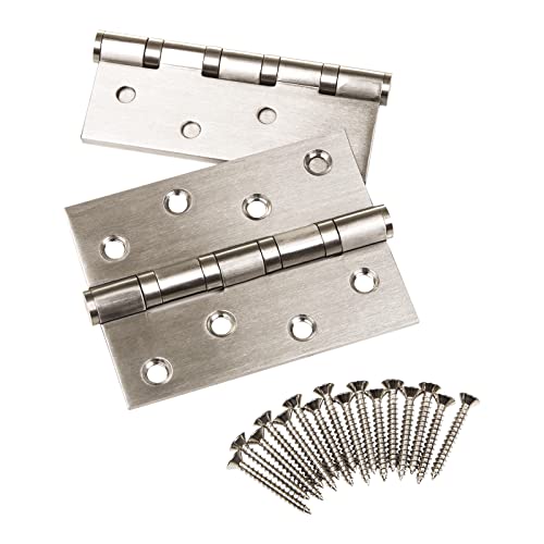 SOTECH 4 Stück Türbänder 101 x 76 x 2,0 mm Aufschraubband Edelstahl SS304 kugelgelagert mit Edelstahlschrauben Scharnier Tragkraft 60 kg Türscharniere für Innen- und Außenbereich SOTECH 4 Stück Türbänder 101 x 76 x 2,0 mm Aufschraubband Edelstahl SS304 kugelgelagert mit Edelstahlschrauben Scharnier Tragkraft 60 kg Türscharniere für Innen- und Außenbereich von SOTECH