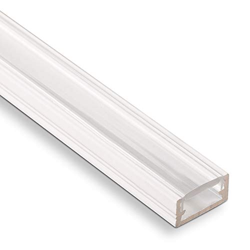 5 Stück SO-TECH® LED Profil-11 Weiß Aufbauprofil 2000 x 14 x 7 mm mit klarer Abdeckung von SOTECH