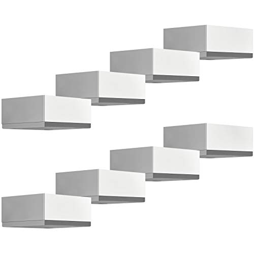 SOTECH 8 Stück Möbelfüße Motel 30 mm 65 x 65 mm Chrom poliert Schrankbeine aus Aluminum von SOTECH