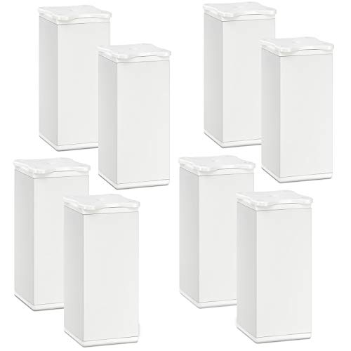 SOTECH 8 Stück Möbelfüße Quebec 100 mm (+ 10 mm) 40 x 40 mm weiß höhenverstellbare Sockelfüße aus Aluminium von SOTECH