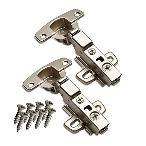 SOTECH 2 Stück Hettich Sensys 8645i TH52 110 Grad Mittelanschlag Standard Scharnier 9071206 Höhe (Distanz) 1,5 mm mit Selbstschluss Dämpfung inkl M4x16mm Schrauben für Küchenschrank Automatikscharnier von SOTECH