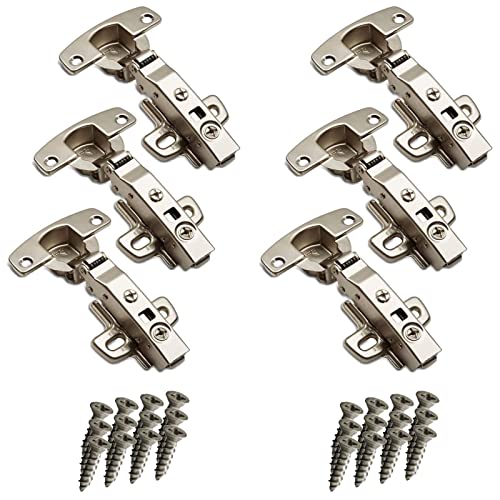 SOTECH 6er Set Hettich Sensys Topfbänder 8645i TH52 110 Grad Eckanschlag voll Vorliegend Standard Scharnier Höhe (Distanz) 1,5 mm inkl M4x16mm Schrauben mit Softclose Automatikscharnier von SOTECH