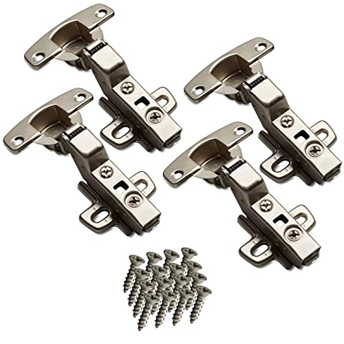 SOTECH 4er Set Hettich Sensys Topfband Öffnungswinkel 110 Grad Innenanschlag Einliegend Scharniere Höhe (Distanz) 1,5 mm inkl M4x16mm Schrauben mit integrierter Schließautomatik für Küchenschränke von SOTECH