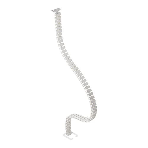 CAVO Kabelführung senkrecht weiß Kabelkanal mit 52 Segmenten für Schreibtischhöhen bis 1400 mm von SOTECH