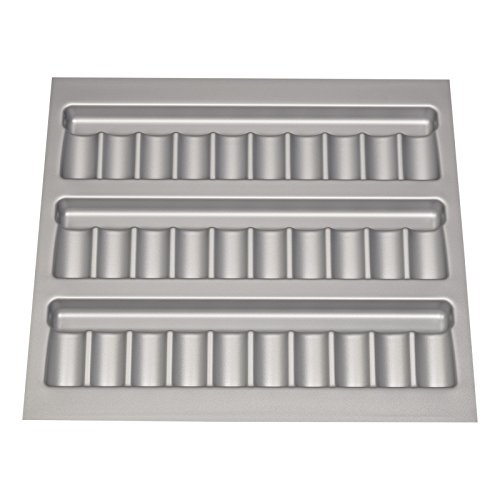 ORGA-BOX® Kunststoff Gewürzgläsereinsatz Gewürzdoseneinsatz / 513 x 28 x 473 mm/silbergrau/für Blum 60er Korpusbreite von Orga-Box