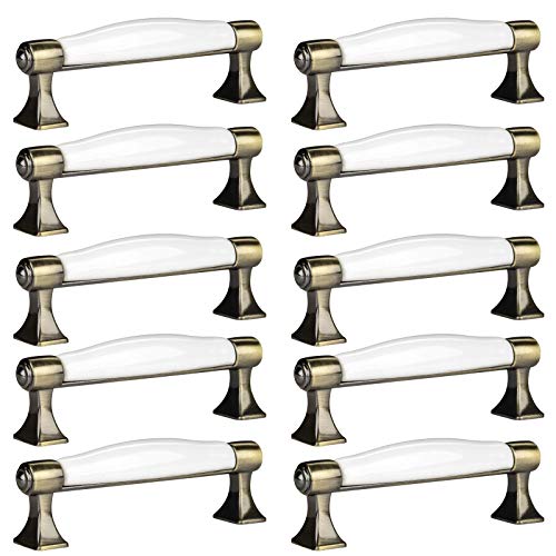 SO-TECH® 10er SET Schrankgriff MARIE Stilgriffe Altmessingoptik BA 96 mm von SOTECH