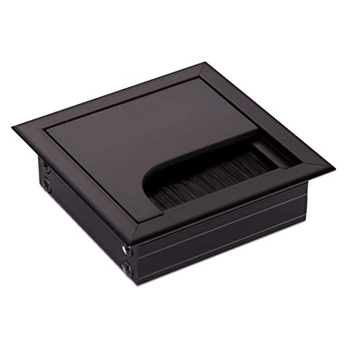 SO-TECH® Kabeldurchführung CAVO 80 x 80 mm eckig aus Aluminium schwarz eloxiert Kabeldurchlass von SOTECH