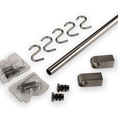 SO-TECH® Küchenreling Reling Set 1200mm Edelstahl-finish 16 mm Rohrdurchmesser von SOTECH