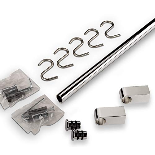 SO-TECH® Küchenreling Reling Set 600mm verchromt 16 mm Rohrdurchmesser von SOTECH