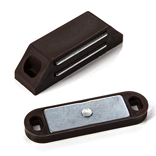 SO-TECH® Magnet Möbel Schnapper Magnetschnapper mit flexibler Halteplatte | Haftkraft 5-6 kg | braun von SOTECH