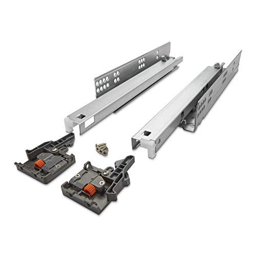 SOTECH 1 Paar FullSlide Vollauszüge UV2-35-K1D-L450-SC für Holzschublade 450 mm Schubladenschienen belastbar bis 35 Kg von SOTECH