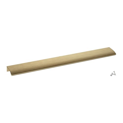 SOTECH 5 Stück Möbelgriffe Blankett Alex Messingoptik gebürstet 350 mm Türgriffe zur Montage an der Frontinnenfläche inkl. Befestigungsschrauben von SOTECH