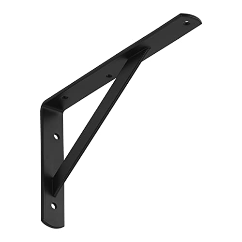 SOTECH 1 Stück Regalkonsole (250 x 150 x 30 mm, schwarz, pulverbeschichtet) Schwerlast-Konsole mit Querstrebe zur Stabilisierung von SOTECH