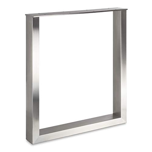 Tischgestell KUFE ECHT Edelstahl/Profil 80 x 40 mm/Höhe: 720 mm/Tiefe: 600 mm höhenverstellbar Tisch-Untergestell Rahmengestell von SO-TECH® von SOTECH