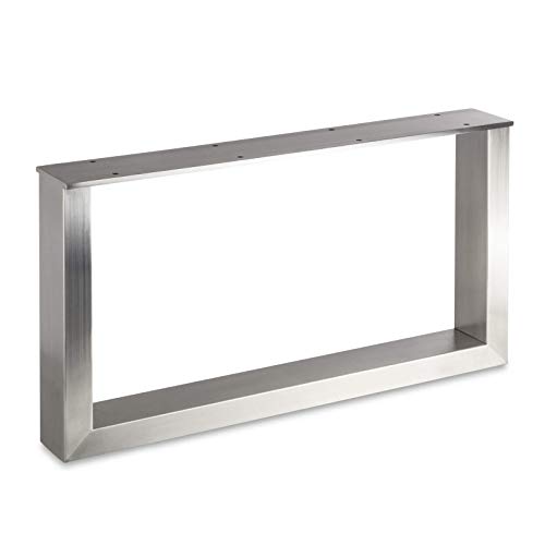 Tischgestell KUFE ECHT Edelstahl/Profil 80 x 40 mm/Höhe: 400 mm/Tiefe: 700 mm höhenverstellbar Tischuntergestell Tischkufe Tischbein Tischfuß von SO-TECH® von SOTECH