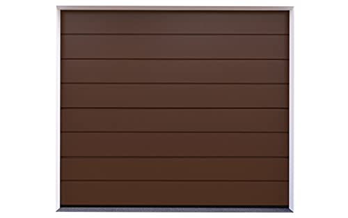 DoorHan Sektional Garagentor mit Stecker | zu Selbstmontage | Größen wählbar | 4 Farben (2500 x 2150 RAL 8014 Sepiabraun) von Sotra
