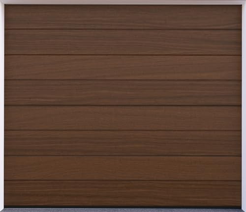 DoorHan Sektional Garagentor mit Stecker | zu Selbstmontage | Größen wählbar | Größen Farben (Dunkle Eiche, Breite 2375 mm x Höhe 2030 mm) von Sotra