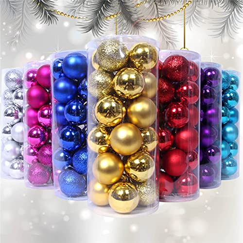 Souarts 24 Stück Weihnachtskugeln, Weihnachtsbaumkugeln Weihnachtsdeko Set Glänzend Weihnachtsbaum Deko Christbaumkugeln Ornamente für Weihnachtsbaum (Dunkelblau) von Souarts