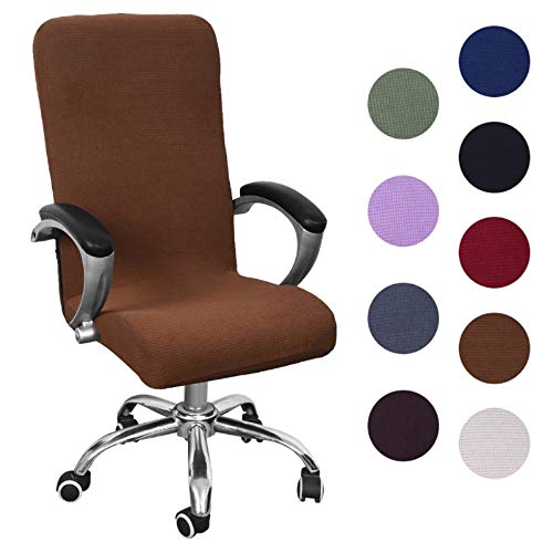 Souarts Bezug für Bürostuhl Bürostuhl-Bezug Abnehmbare Elastische Universal Stretch Stuhlhussen Stuhlbezug Computer Stuhl Schreibtischstuhl Drehstuhl Office Chair Abdeckungen Hussen von Souarts