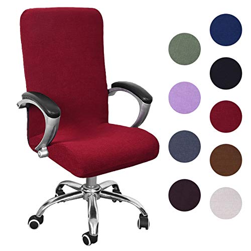 Souarts Bezug für Bürostuhl Bürostuhl-Bezug Abnehmbare Elastische Universal Stretch Stuhlhussen Stuhlbezug Computer Stuhl Schreibtischstuhl Drehstuhl Office Chair Abdeckungen Hussen von Souarts