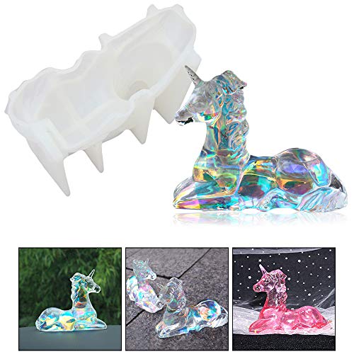 Souarts Epoxidharz Formen Einhorn Harz Formen, Silikonform Gießform Art Resin Silicone Mold für DIY Handwerk Dekorationen von Souarts