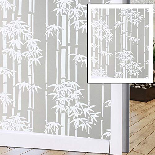 Souarts Fensterfolie Milchglasfolie Blickdicht Sichtschutzfolie Selbstklebend Fenster Klebefolie Anti UV Statische Folie für Schlafzimmer Badezimmer Weiß 45 x 100 cm von Souarts