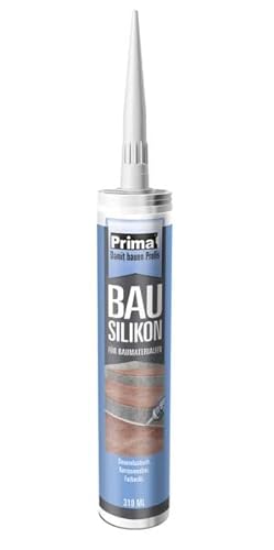 Prima Bau-Silikon 280 ml - grau - für Anschluss- und Dehnungsfugen in Innen- und Außenbereich geeignet von Soudal N.V.