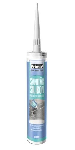 Prima Sanitär-Silikon 280 ml - grau - speziell zum Abdichten im gesamten Sanitärbereich von Soudal N.V.