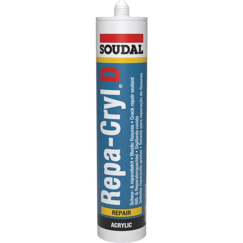 Soudal Repa-Cryl Riss und Putz Premium Reparatur Strukturacryl Rauhfaseracryl 310ml weiß von Soudal N.V.