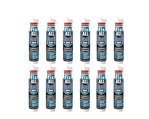 12x Soudal Fix ALL Flexi, Universalkleber, 290ml, hellgrau von Soudal