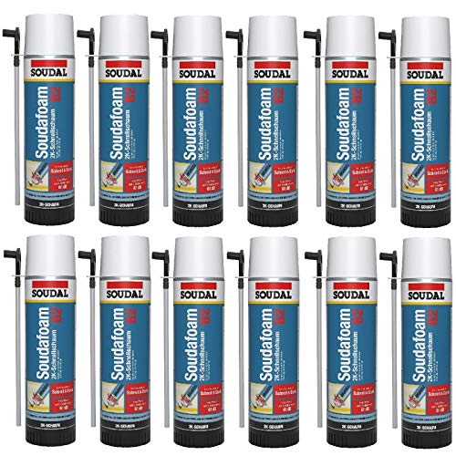 12x Soudal Soudafoam 2K B2 Schaum Adapterschaum Zargenschaum Schnellschaum 400 ml von Soudal