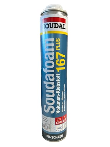 Bauschaum Soudal SoudaFoam 167 Plus Volumen-Klebstoff 750ml Flasche von Soudal