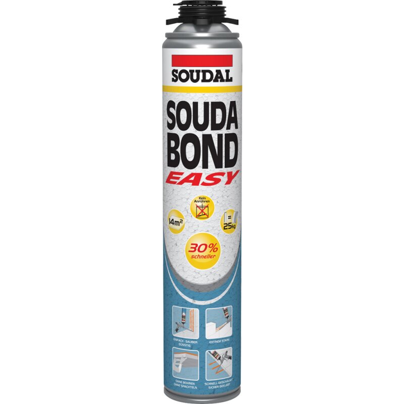 SOUDABOND EASY B1 Profi Pistolenklebeschaum für alle Dämmstoff- und Isolierplatten 800ml SOUDABOND EASY B1 Profi Pistolenklebeschaum für alle Dämmstoff- und Isolierplatten 800ml von Soudal N.V.