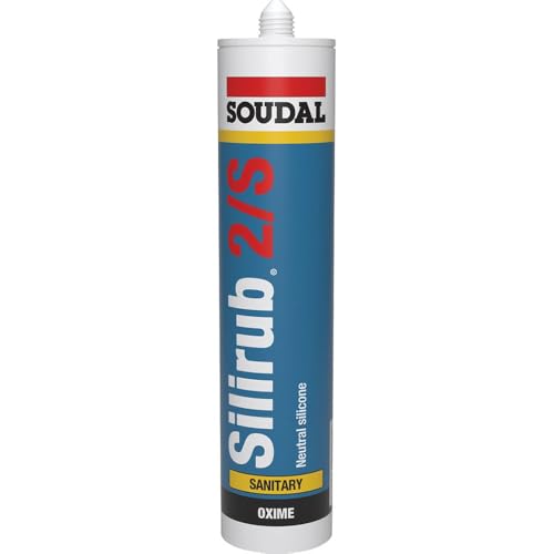 Silirub 2S - Neutrale Silikondichtung - Soudal - 290 ml kartusche, Weiß von Soudal